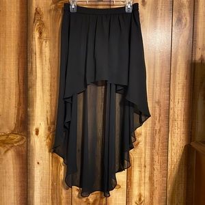 Black High-Low Skirt